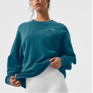 Alo Yoga Accolade Crewneck - Oceanic Teal